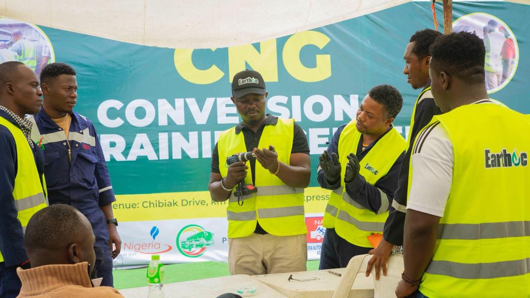 Earthoc trainees working with industrial equipment